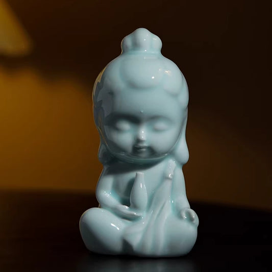 Handcrafted White Ceramic Guanyin Figurine – Symbol of Peace and Compassion | Zen Ara Grove