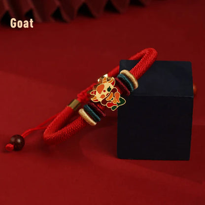 S925 Sterling Silver Chinese Zodiac Red String Bracelet – Handwoven Adjustable Lucky Charm | Zen Ara Grove