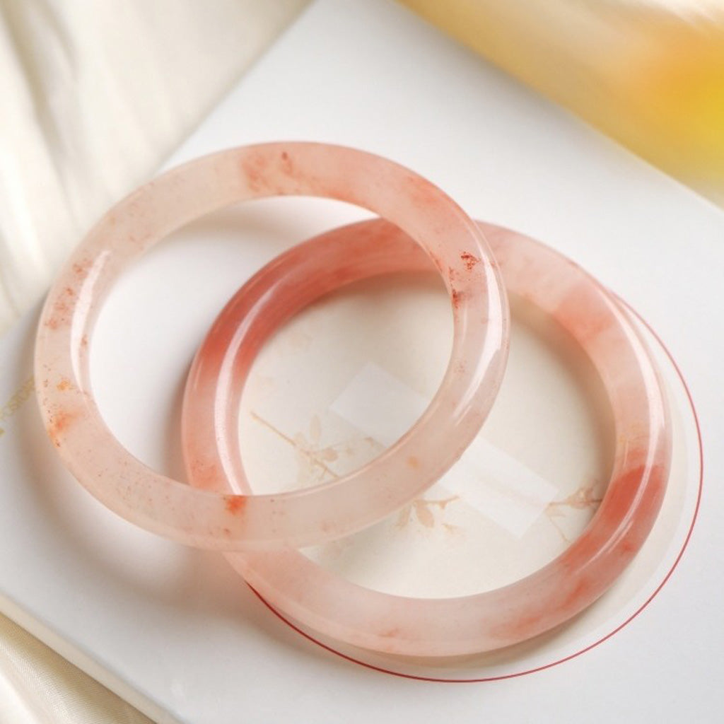 Pink Jade Bangle – Gentle Strength of Love | Zen Ara Grove