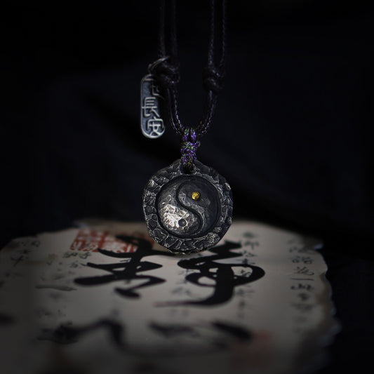 999 Silver Handcrafted Yin-Yang Necklace – Harmony & Blessing | Zen Ara Grove