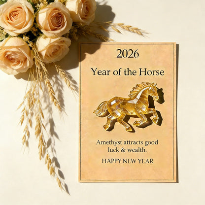 Colorful Phantom Crystal Glass Horse Figurine – A Symbol of Fortune and Vitality | Zen Ara Grove