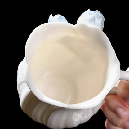 Limited Time Offer · Handcrafted Heritage Porcelain Cup – Tulip Blossoms Growing from the Surface | Zen Ara Grove