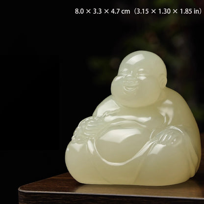 Handcrafted Jade Buddha Figurine – Minimalist Meditation Sculpture | Zen Ara Grove