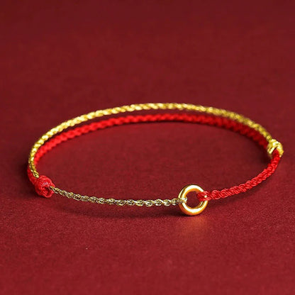 Adjustable Hand-Braided Circle Bracelet or Anklet — Balance & Connection