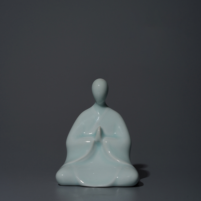 Handcrafted Ceramic Faceless Buddha Mudra Figurines – Embodying Zen Wisdom & Peace | Zen Ara Grove