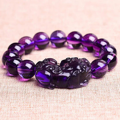 Amethyst Pixiu Bracelet — Symbol of Serenity & Protection | Zen Ara Grove