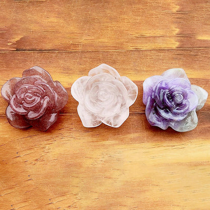 Natural Crystal Rose Ornament – Elegance in Motion, Beauty You Can Hold | Zen Ara Grove