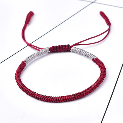 Handmade Multi-Color Diamond Knot Rope Bracelet – Colors Carrying Good Fortune | Zen Ara Grove