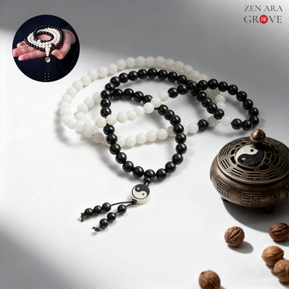 Taiji · Yin Yang 108 Beads Mala Bracelet | Zen Ara Grove