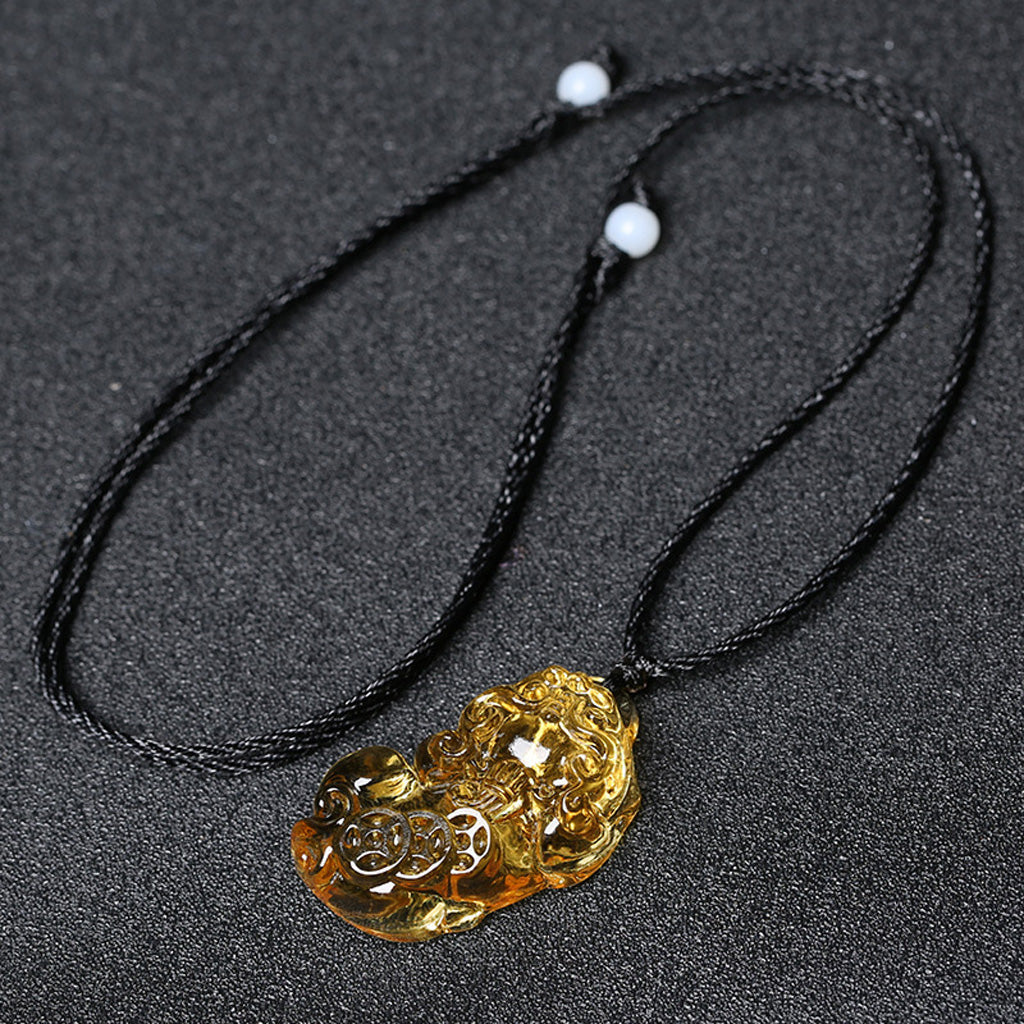 Limited Time Offer · Purple Crystal Glass Pixiu Pendant – Symbol of Blessing and Good Fortune | Zen Ara Grove