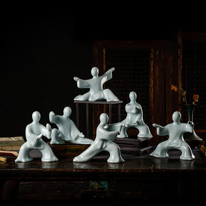 Kung Fu Tai Chi Master Ceramic Figurine | Zen Ara Grove