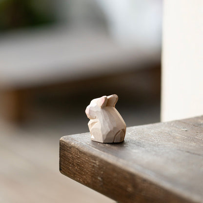 "Little White Bunny" Wooden Decor – Handcrafted Symbol of Innocence  | Zen Ara Grove