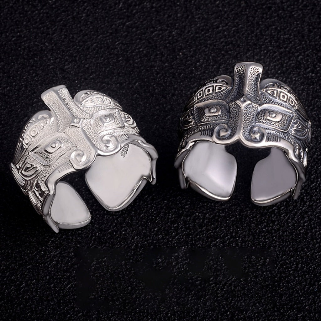 Taotie Beast Ring – Ancient Guardian of Strength | Zen Ara Grove