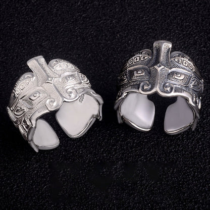 Taotie Beast Ring – Ancient Guardian of Strength | Zen Ara Grove