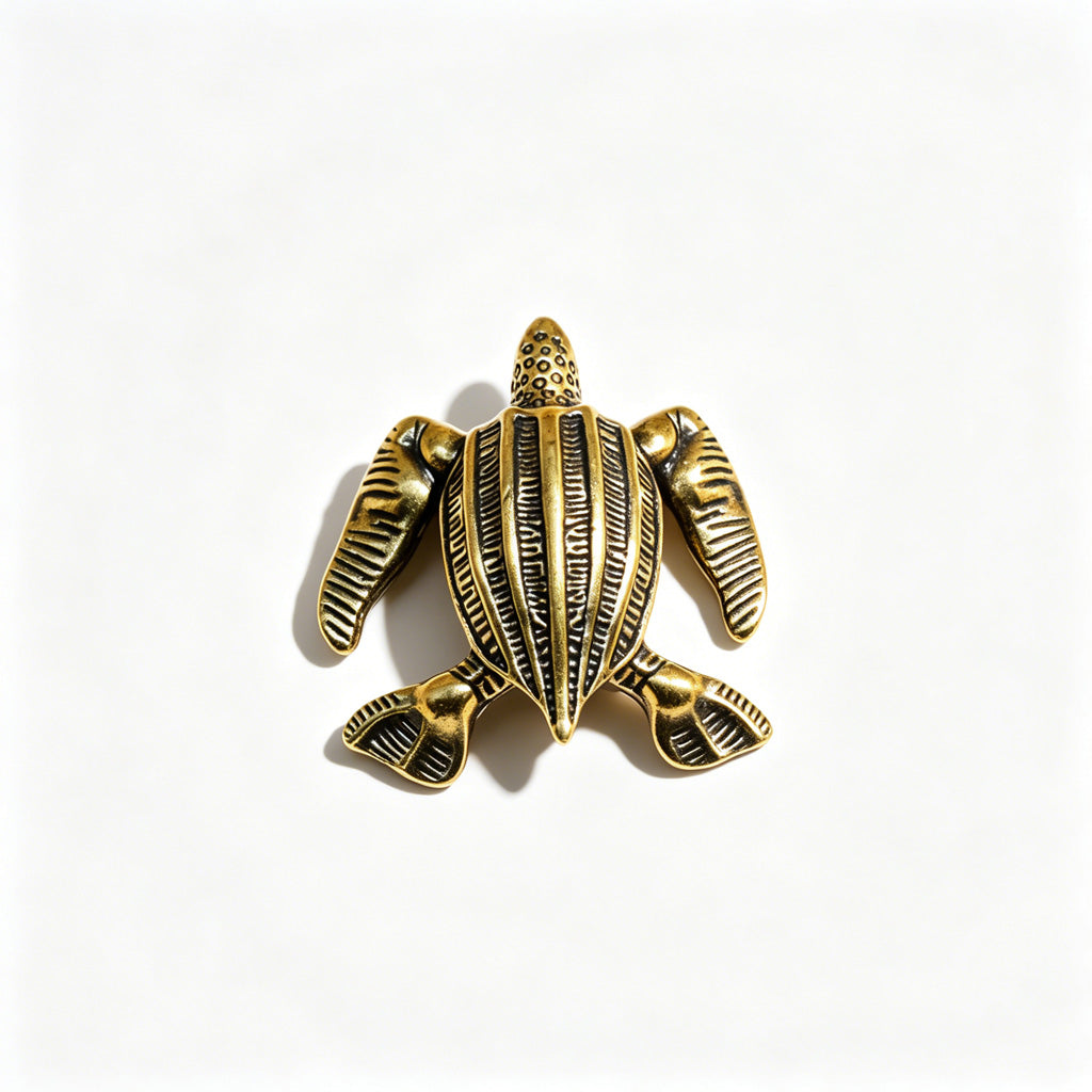 Handcrafted Brass Sea Turtle Figurine – A Symbol of Longevity and Protection | Zen Ara Grove
