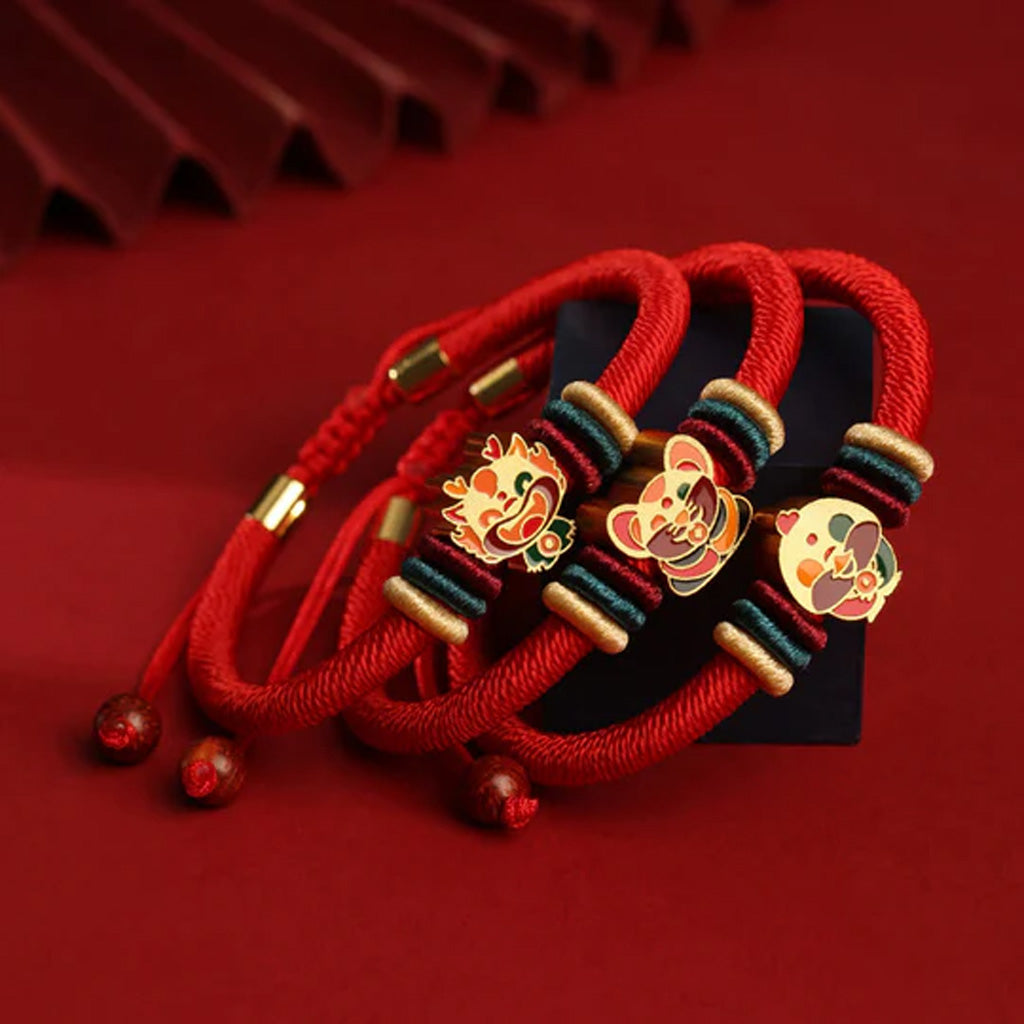 S925 Sterling Silver Chinese Zodiac Red String Bracelet – Handwoven Adjustable Lucky Charm | Zen Ara Grove