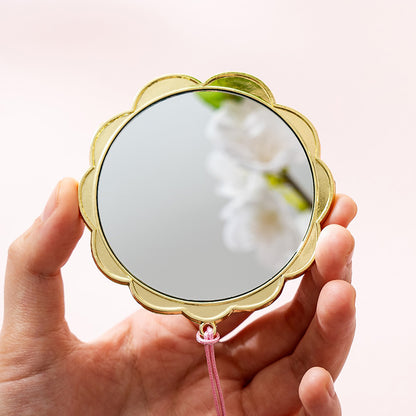Portable Embossed Caisson Hand Mirror | Zen Ara Grove