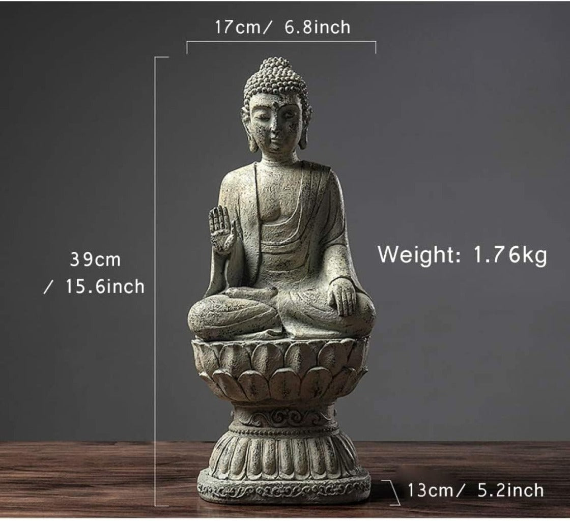Zen Buddha Statue – Resin Meditation Figurine for Tranquil Display | Zen Ara Grove