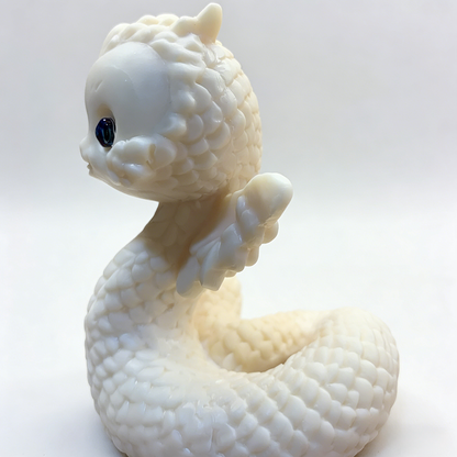 Hand-Carved Tagua Snake King Figurine – Symbol of Wisdom, Transformation & Natural Beauty | Zen Ara Grove