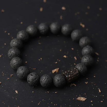 Zen Ebony & Lava Stone Bracelet – Grounding Energy in Minimalist Style | Zen Ara Grove