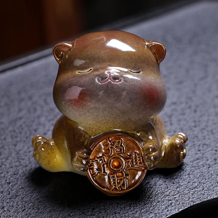 TODAY ONLY! Color Changing Cute Mini Cat Resin Tea Pet Wealth Home Figurine Decoration  | Zen Ara Grove