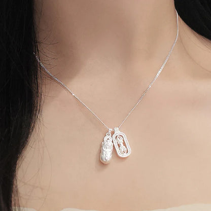 S925 Sterling Silver Pixiu Vajra Pendant Necklace – Prosperity & Protection | Zen Ara Grove