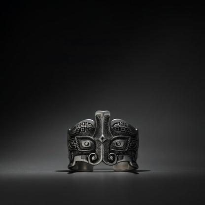 Taotie Beast Ring – Ancient Guardian of Strength | Zen Ara Grove