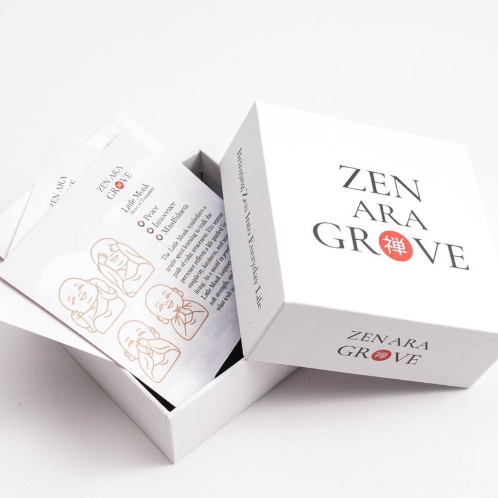 Handcrafted Ceramic "Four-Nos" Monk Statues – Symbol of Inner Calm & Thoughtful Living | Zen Ara Grove
