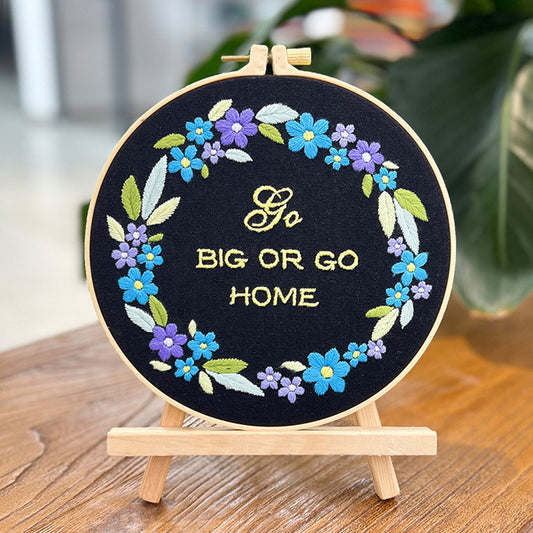DIY Hand Embroidery Kit Floral Wreath Wall Art  – Bloom & Mindfulness | Zen Ara Grove
