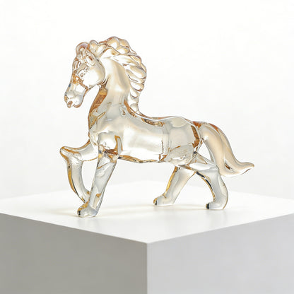 Handcrafted Crystal Glass Horse Ornament – Capturing Movement, Spirit, and Balance | Zen Ara Grove