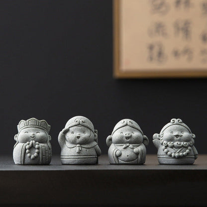 Blue Sandstone Monkey King Guardian Figurine – Journey Spirit Edition | Zen Ara Grove