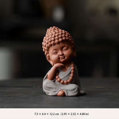 Ceramic "Four No Evils" Buddha Statue Set – Symbols of Mindfulness, Compassion, and Peace | Zen Ara Grove
