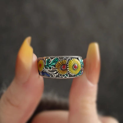 $9.99 LIMITED TIME OFFER Elegant Antique Style Chrysanthemum Ring | Zen Ara Grove