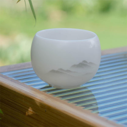 Celadon Mountain Mist Teacup | Zen Ara Grove