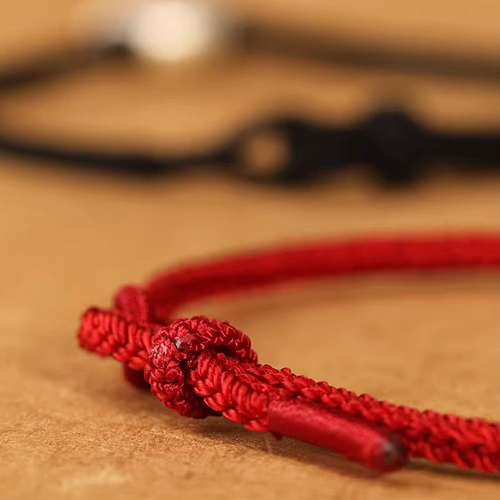 Sterling Silver Horse Charm Bracelet – Adjustable Braided Cord for Good Fortune | Zen Ara Grove