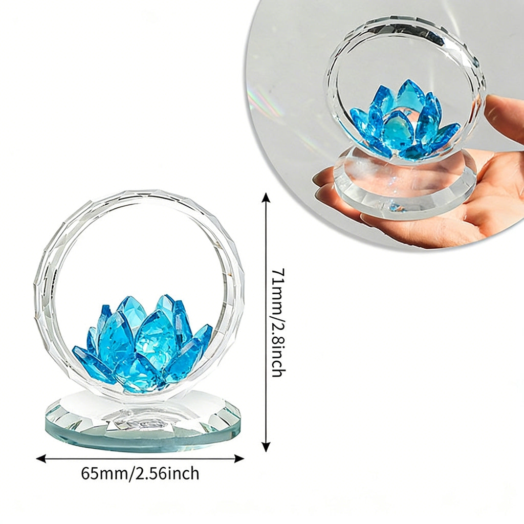 Multicolor Glass Lotus Ornament – Blooming with Light and Serenity | Zen Ara Grove