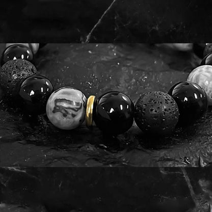 Handmade Adjustable Cord – Volcanic Stone & Polished Obsidian, Galaxy Style | Zen Ara Grove