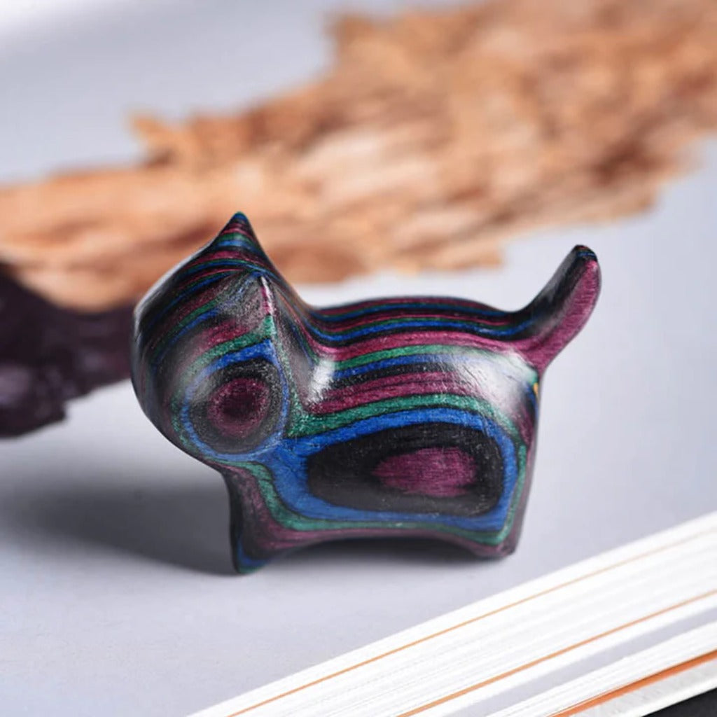 TODAY ONLY! Mini Cat Kitten Colorful Wooden Cute Pet Decoration | Zen Ara Grove