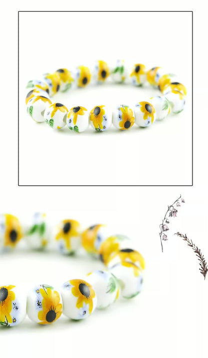 TODAY ONLY! Adjustable Ceramic Bracelet｜Soft Glow & Floral Patterns