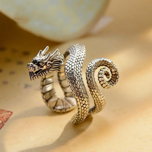 Mythic Dragon Ring – Twisting Dragon Design for Guardianship | Zen Ara Grove