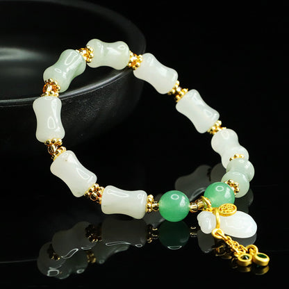 TODAY ONLY! Breath-Aligned Bamboo Jade Cuffs: Xinjiang Stone Serenity