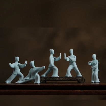 Kung Fu Tai Chi Master Ceramic Figurine | Zen Ara Grove