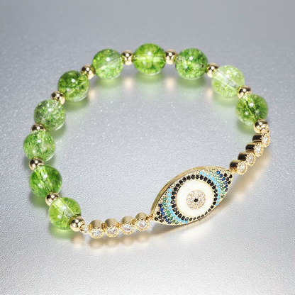 TODAY ONLY! Zen Natural Peridot Evil Eye Bracelet – Protection & Positive Energy | Zen Ara Grove