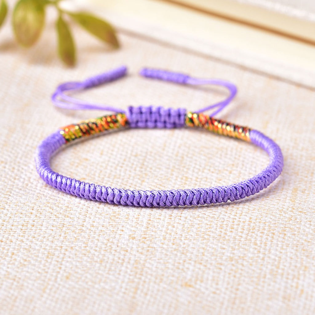 Handmade Multi-Color Diamond Knot Rope Bracelet – Colors Carrying Good Fortune | Zen Ara Grove