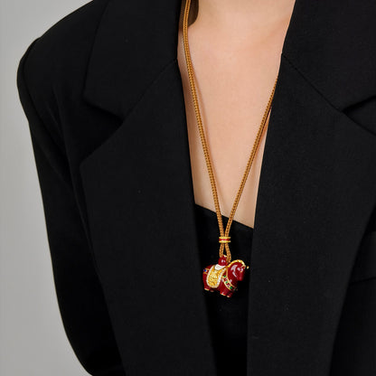 Enamel Horse Pendant Necklace – A Symbol of Strength and Good Fortune | Zen Ara Grove
