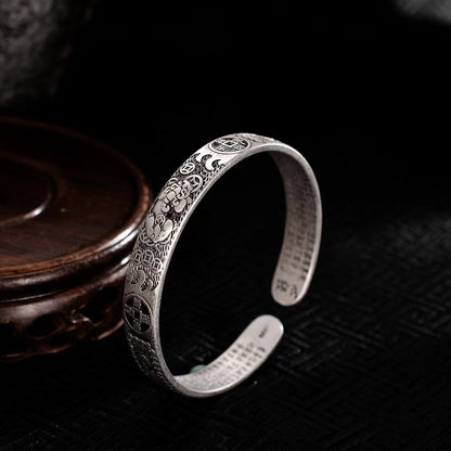 Limited Time Offer · Retro Silver‑Tone Pixiu Open Bangle – Symbol of Wealth and Protection | Zen Ara Grove