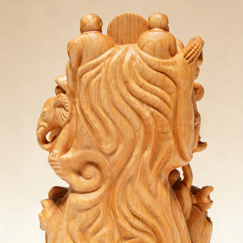 Handcrafted Eighteen Arhats Dragon and Tiger Taming Buddha Figurine – Strength & Protection | Zen Ara Grove