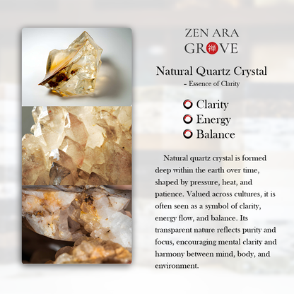 Quartz Buddha Figurine Set · Symbols of Guidance, Protection & Compassion | Zen Ara Grove