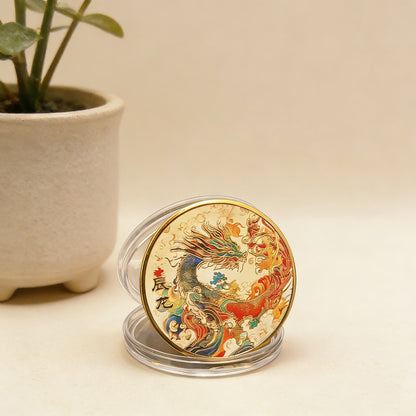 Colorful 12 Zodiac Challenge Coin Collection – Fortune & Harmony | Zen Ara Grove