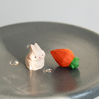 "Little White Bunny" Wooden Decor – Handcrafted Symbol of Innocence  | Zen Ara Grove